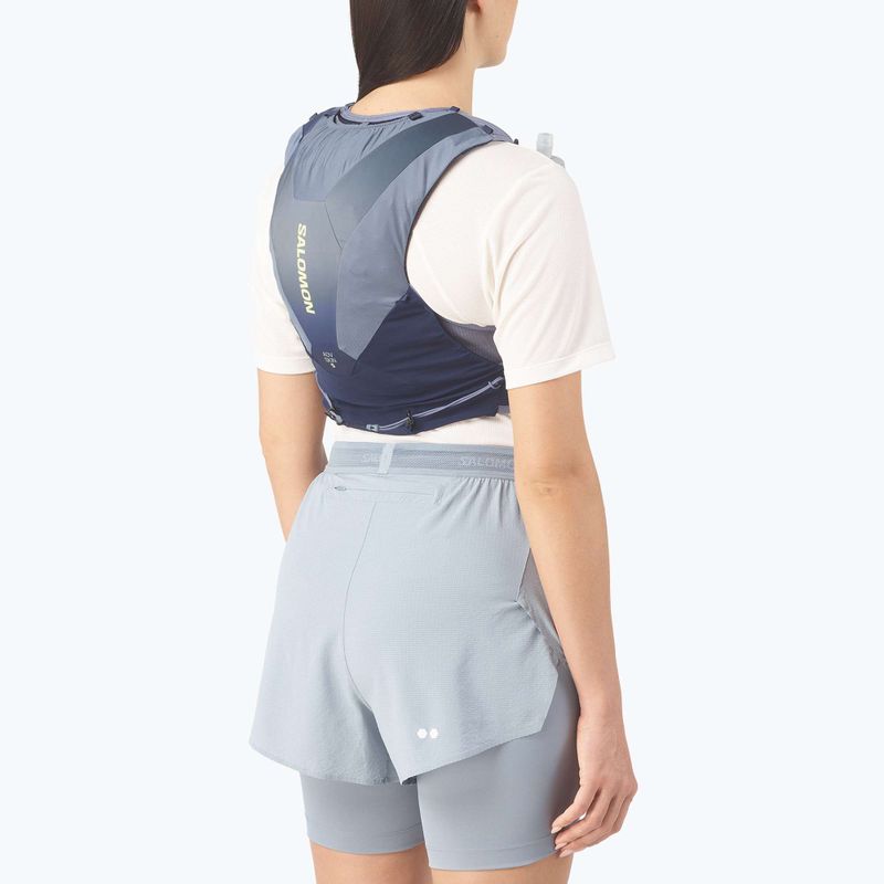 Gilet da corsa Salomon ADV SKIN 5 Gradient Set maritime blue/gray 4