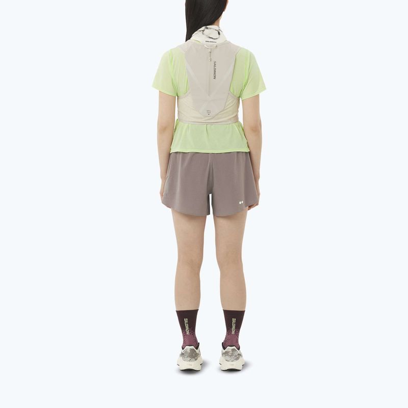 Pantaloncini da corsa da donna Salomon Sense Aero Stow 4" iron 2