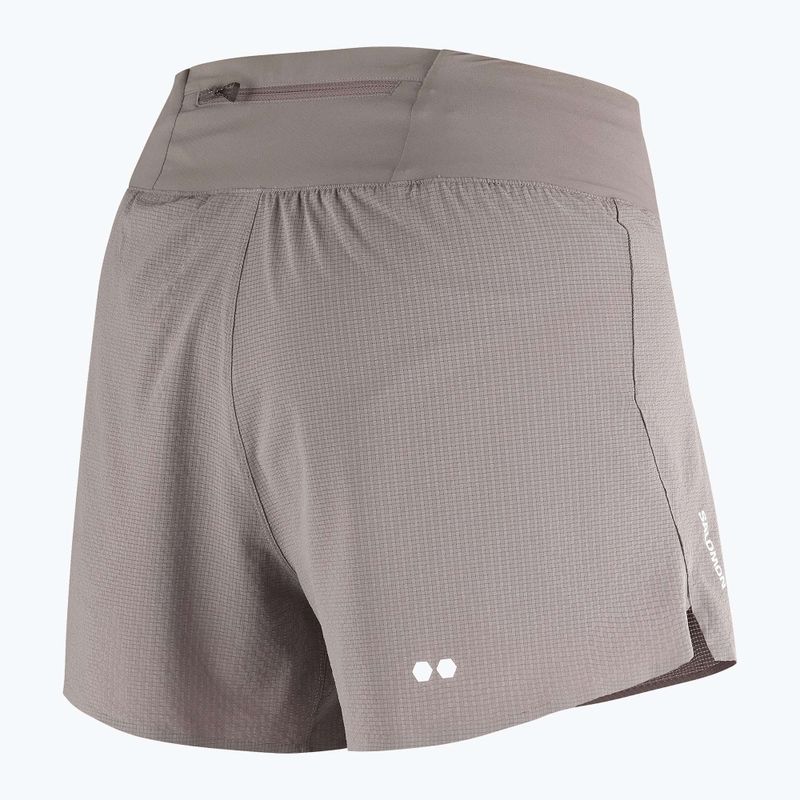 Pantaloncini da corsa da donna Salomon Sense Aero Stow 4" iron 7