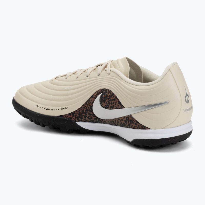 Scarpe da calcio da uomo Nike United Tiempo Maestro Academy TF fossil/burgundy crush/metallic silver 3