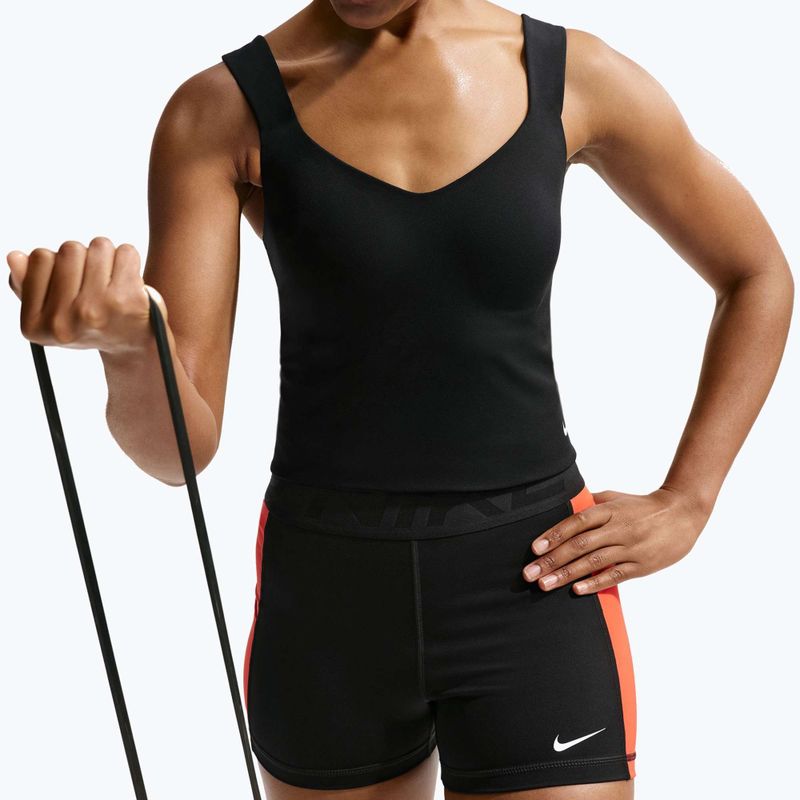 Maglietta da allenamento da donna Nike Pro Sculpt Medium Support Padded Tank black/white 6
