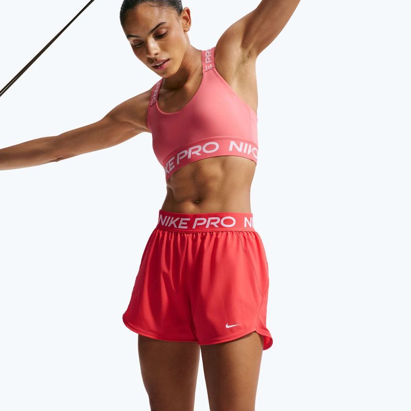 Pantaloncini da allenamento da donna Nike Pro 2in1 light crimson/white 4