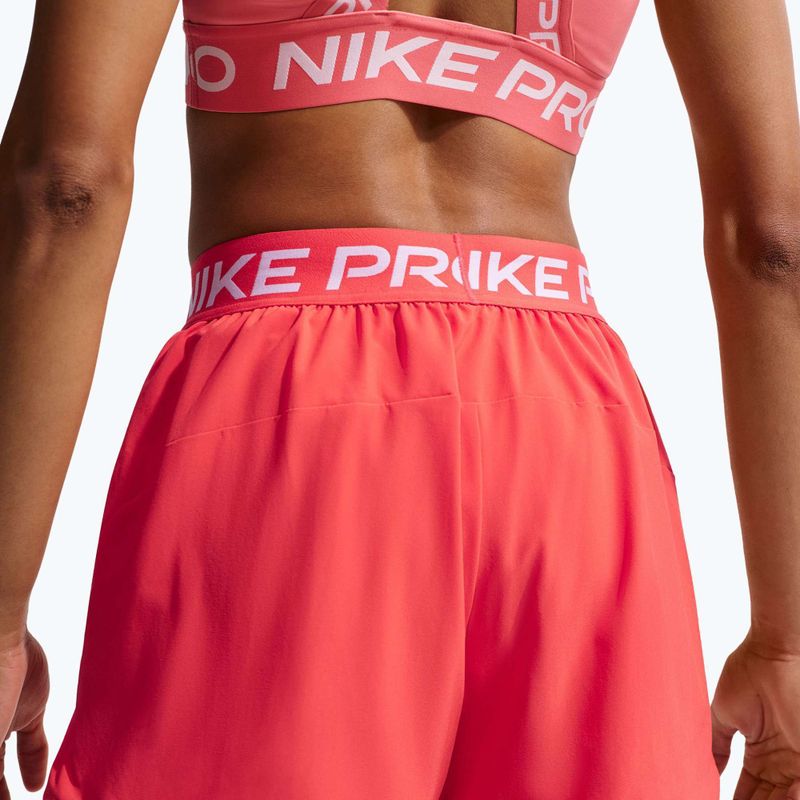 Pantaloncini da allenamento da donna Nike Pro 2in1 light crimson/white 6