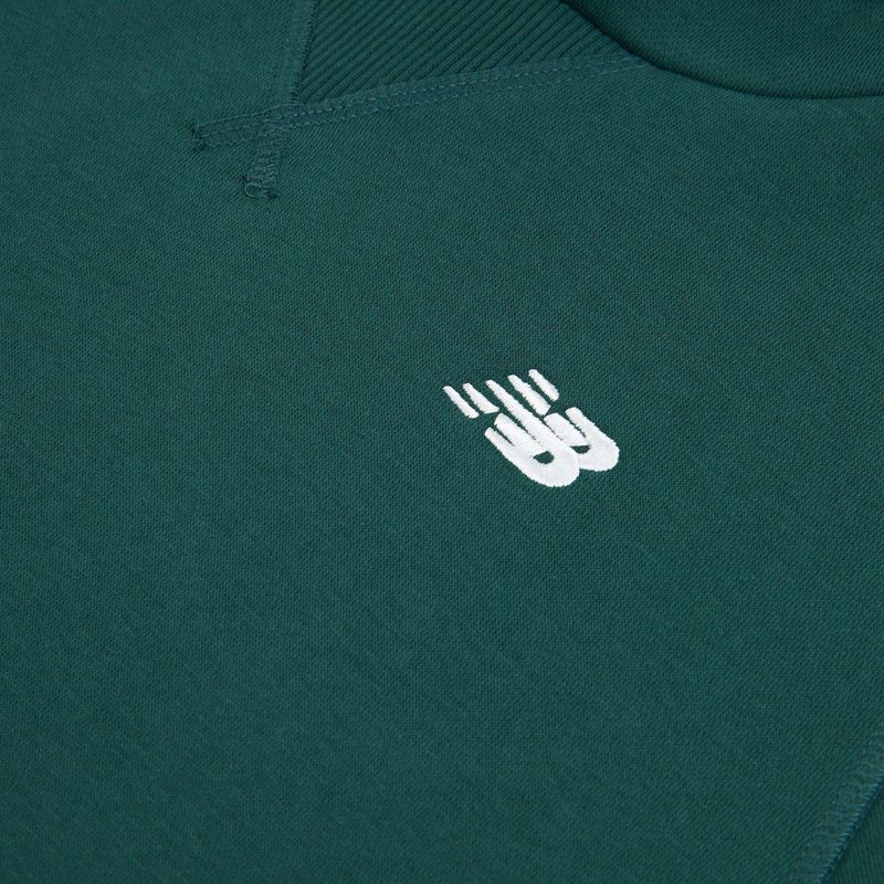 Felpa per bambini New Balance Brush Back Small Logo Hoodie medusa green 8