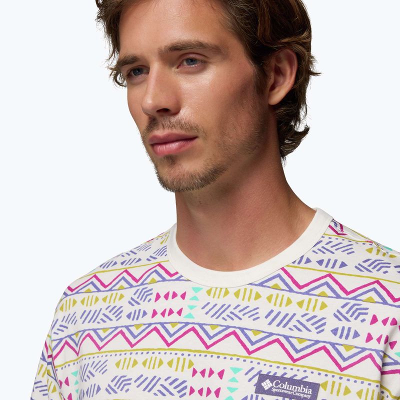 Maglietta da uomo Columbia CSC Heavyweight Printed Tee sea salt/horizons 5