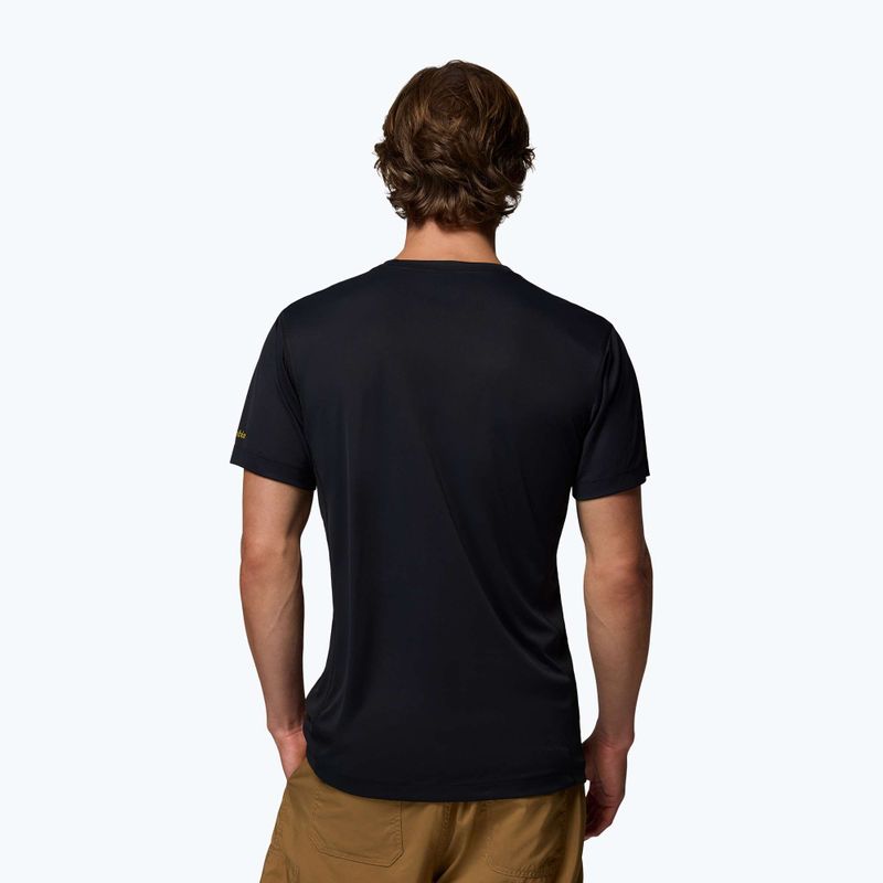 Maglietta da uomo Columbia Zero Rules Light Graphic Crew black/scripted peaks 3