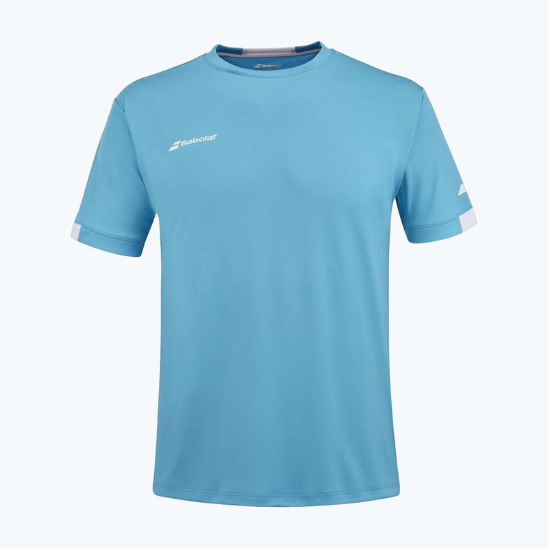 Maglietta Babolat Play Crew Neck Jr da bambino blu ciano