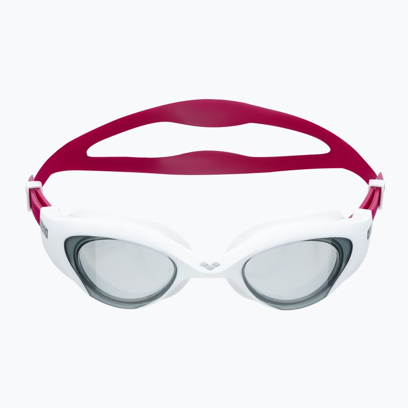 Occhialini da nuoto da donna arena The One Woman fumo/bianco/viola 2