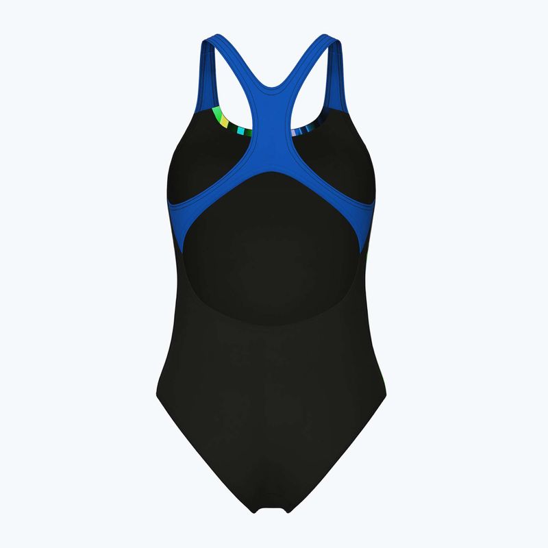 Costume da bagno intero donna arena Bloom Swim Pro Back Lb multi nero/nero/blu porcellana 2