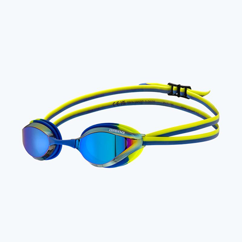 Occhialini da nuoto per bambini arena Python Mirror Jr blue/blue/lime 5