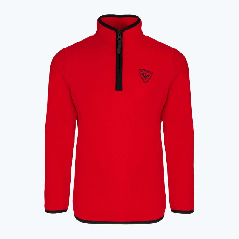 Rossignol Jr Strawpile Fleece Fz felpa sportiva rossa da bambino 6