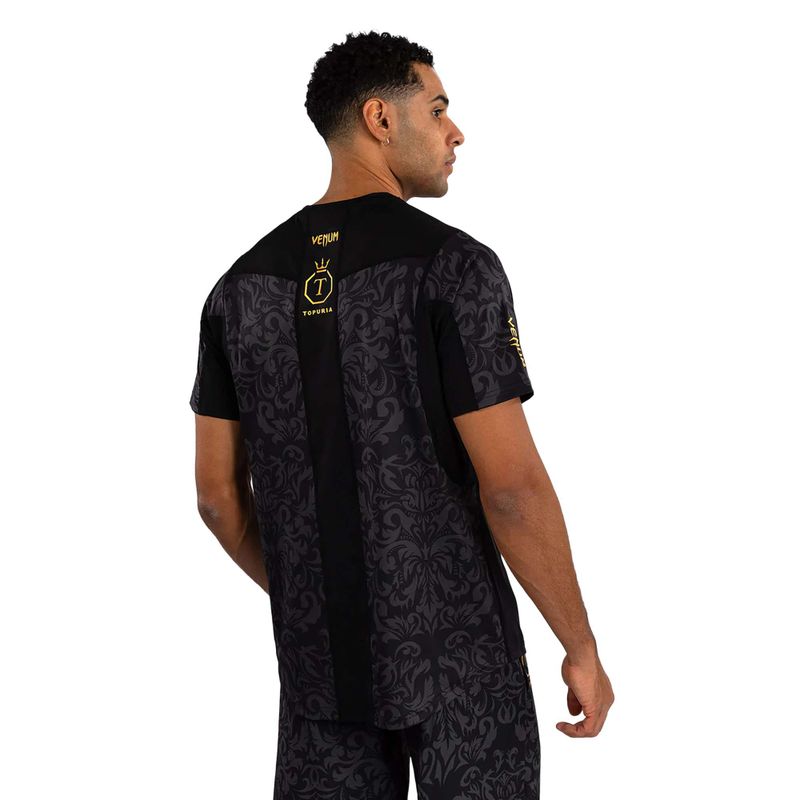 Venum x Ilia Topuria maglia da allenamento da uomo Unmatched Dry-Tech nero/oro 2