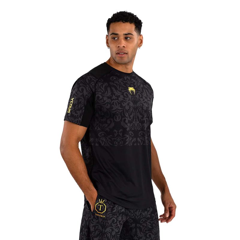 Venum x Ilia Topuria maglia da allenamento da uomo Unmatched Dry-Tech nero/oro 3