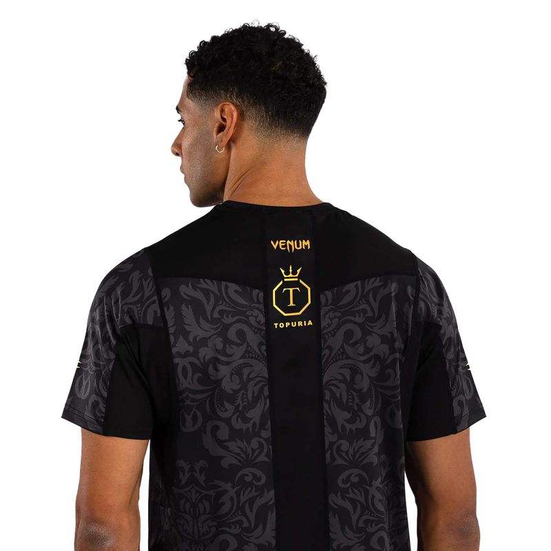 Venum x Ilia Topuria maglia da allenamento da uomo Unmatched Dry-Tech nero/oro 6