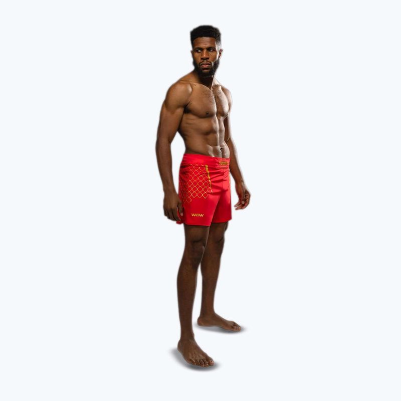 Pantaloncini da allenamento Venum X WOW FC da uomo rosso furore/oro 2