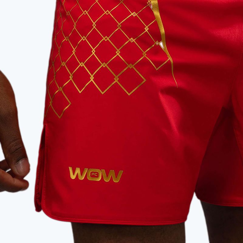 Pantaloncini da allenamento Venum X WOW FC da uomo rosso furore/oro 7