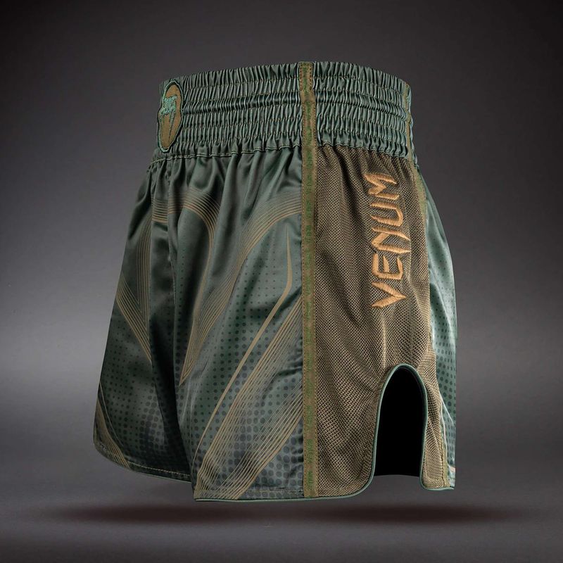 Pantaloncini da allenamento Venum Stealth Muay Thai Khaki/Dark Green 3