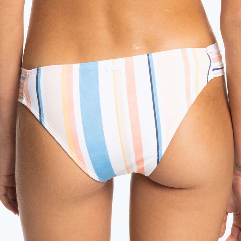 ROXY Beach Classics Moderate peach whip sand stripper swimsuit slip 6