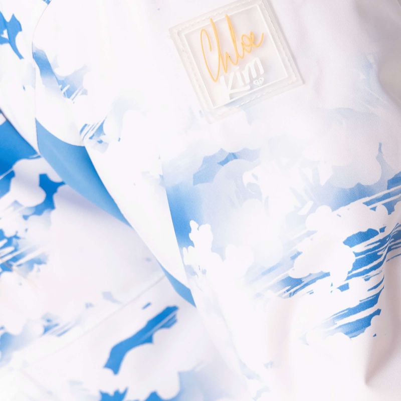 Giacca da snowboard donna ROXY Chloe Kim azzurro nuvole 4