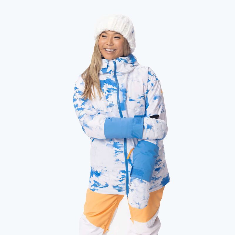 Giacca da snowboard donna ROXY Chloe Kim azzurro nuvole 5