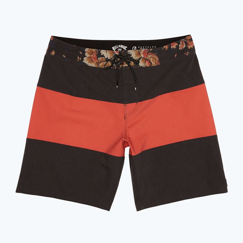 Pantaloncini da bagno Billabong Tribong Pro lavati rossi da uomo 5