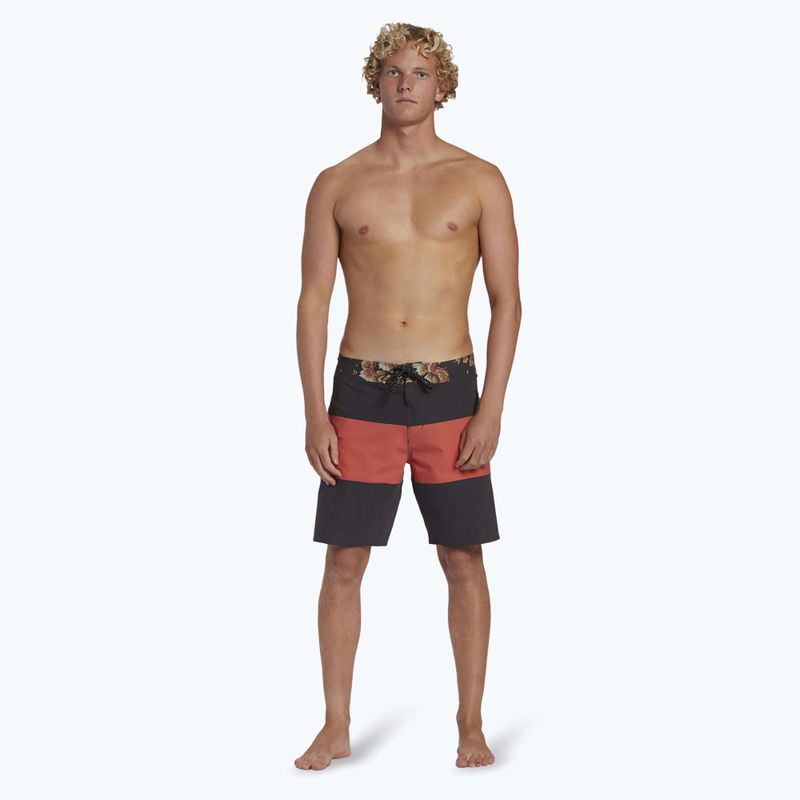 Pantaloncini da bagno Billabong Tribong Pro lavati rossi da uomo 2