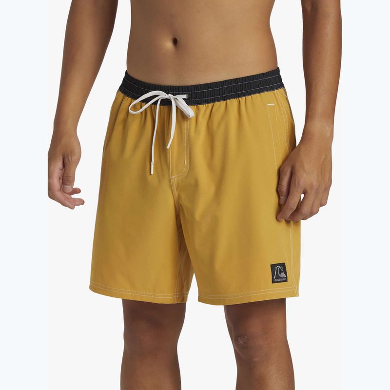 Pantaloncini da bagno Quiksilver Original Straight 17 senape da uomo 4