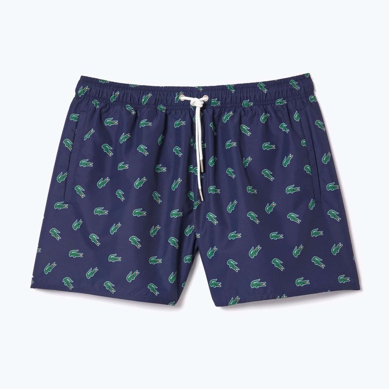 Pantaloncini da bagno Lacoste da uomo MH7188 blu navy/multico 5