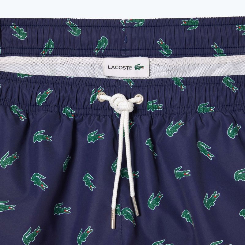 Pantaloncini da bagno Lacoste da uomo MH7188 blu navy/multico 6