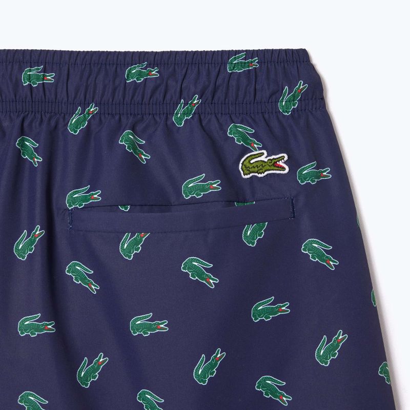 Pantaloncini da bagno Lacoste da uomo MH7188 blu navy/multico 8
