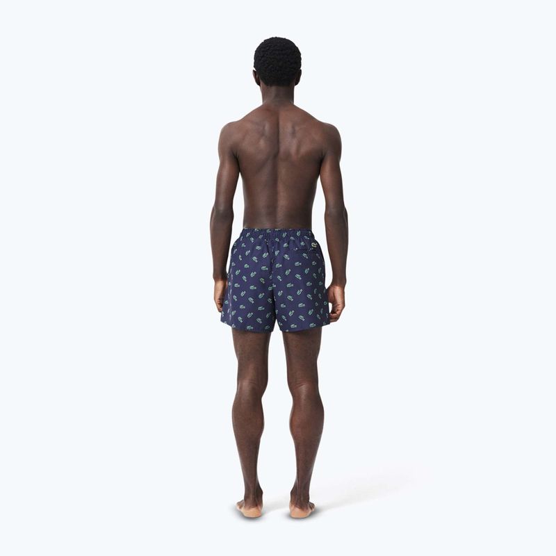 Pantaloncini da bagno Lacoste da uomo MH7188 blu navy/multico 3