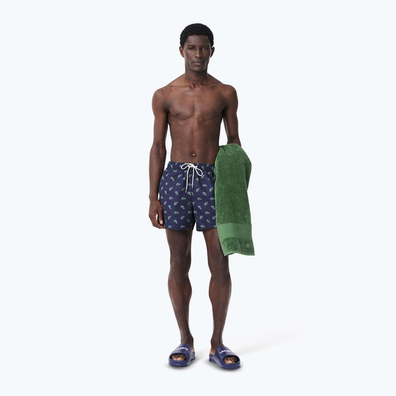 Pantaloncini da bagno Lacoste da uomo MH7188 blu navy/multico 4
