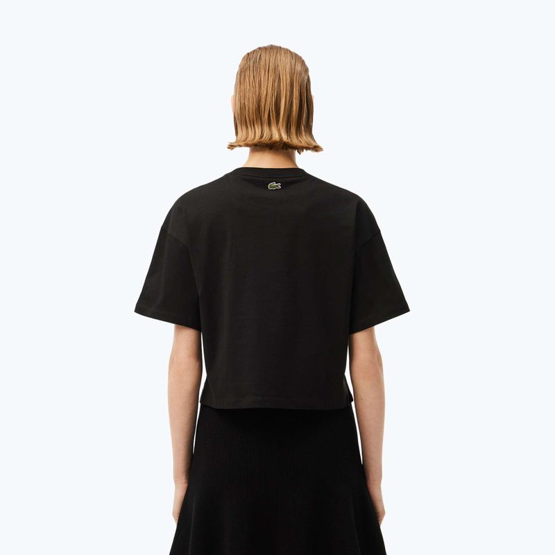 T-shirt Lacoste donna TF2523 nero 3