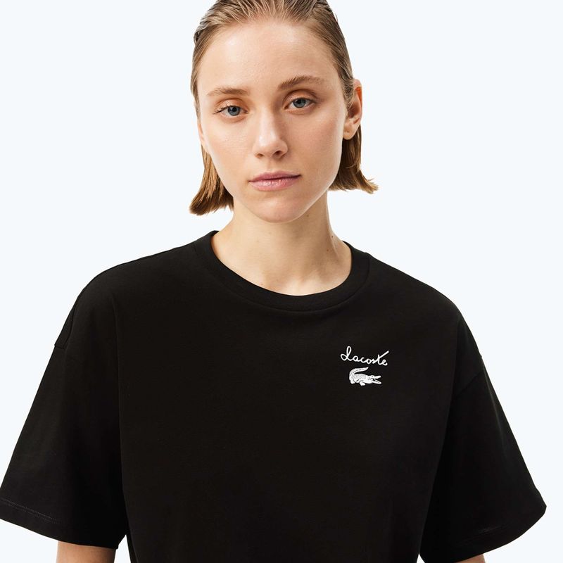T-shirt Lacoste donna TF2523 nero 4