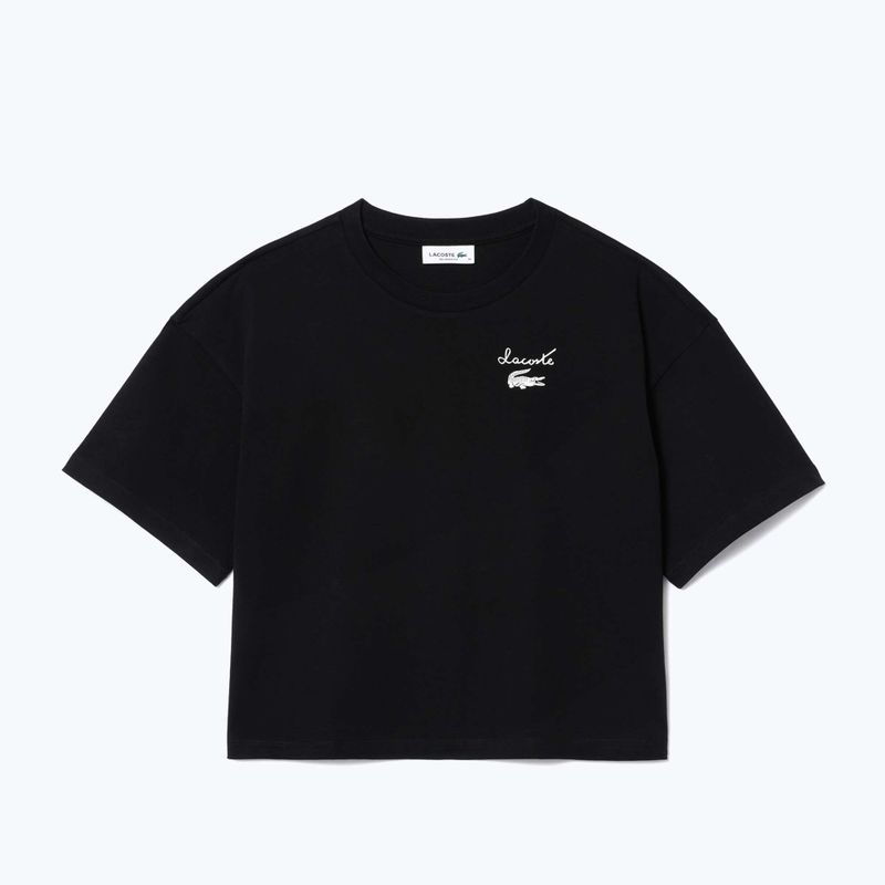 T-shirt Lacoste donna TF2523 nero 5