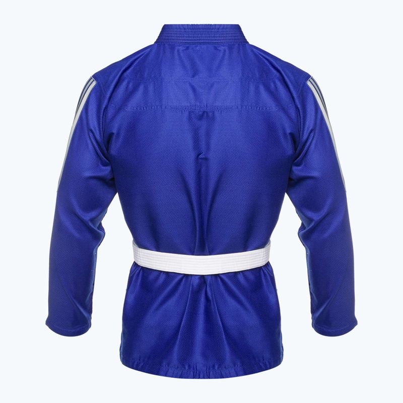 GI per il jiu-jitsu brasiliano adidas Rookie blu/grigio 3