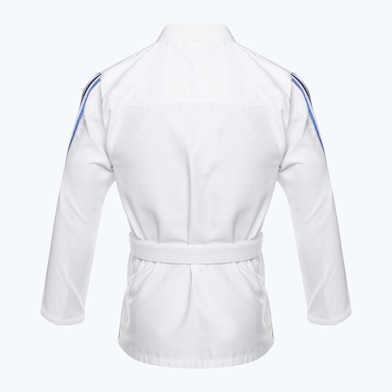 GI per il jiu-jitsu brasiliano adidas Range bianco/blu sfumato 3