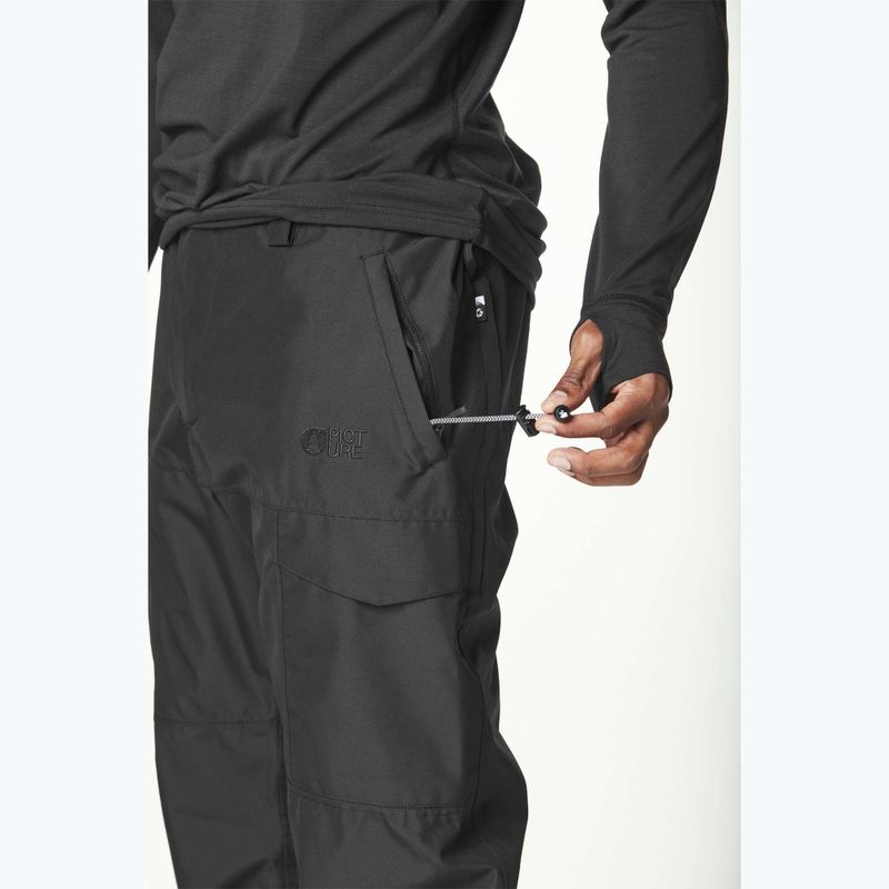 Pantaloni da sci Picture Plan da uomo, nero 5