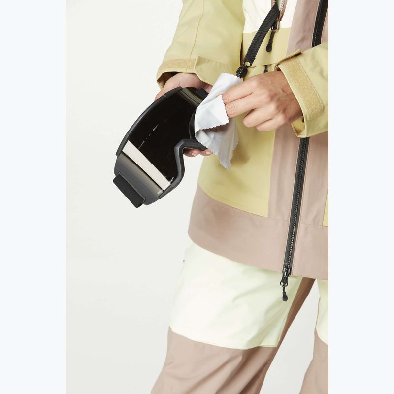 Picture Haakon giacca da sci donna roebuck / lime / canapa crema 6
