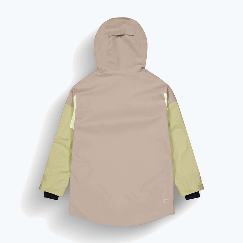 Picture Haakon giacca da sci donna roebuck / lime / canapa crema 8