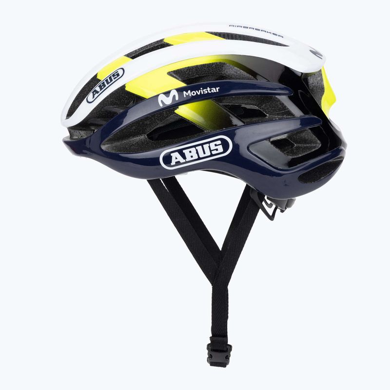Casco da bicicletta ABUS AirBreaker Movistar Team 24 blu/giallo/bianco 3