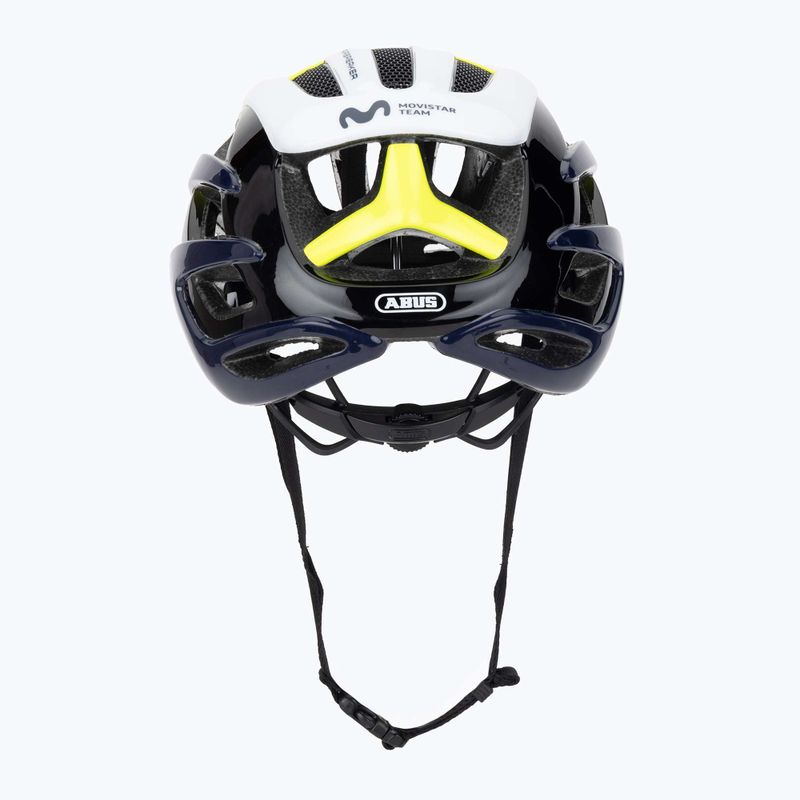 Casco da bicicletta ABUS AirBreaker Movistar Team 24 blu/giallo/bianco 4