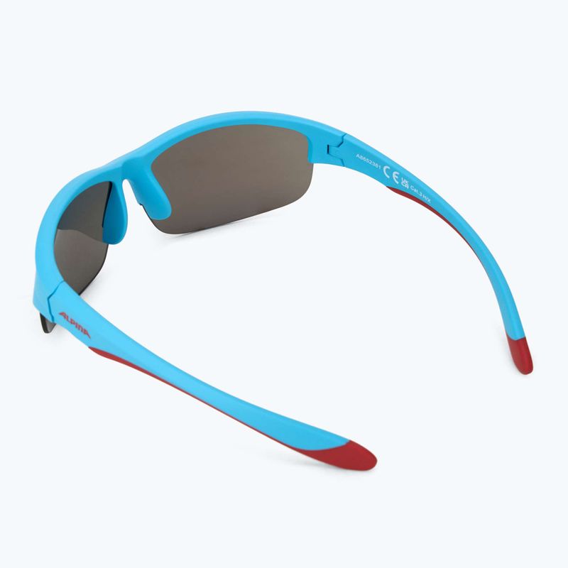 Occhiali da sole per bambini Alpina Junior Flexxy Youth HR blu rosso opaco/blu a specchio 2