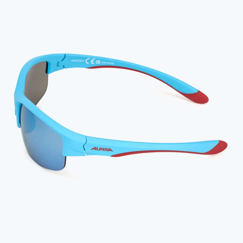 Occhiali da sole per bambini Alpina Junior Flexxy Youth HR blu rosso opaco/blu a specchio 4