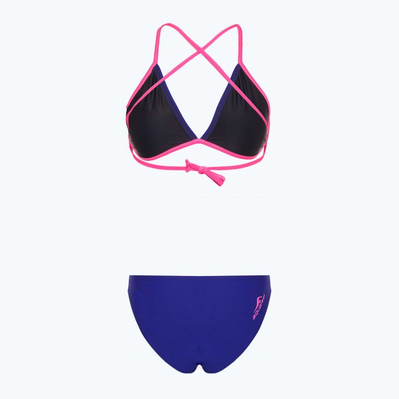 Costume da bagno due pezzi aquafeel Sun Bikini blu rosa fiamme 2