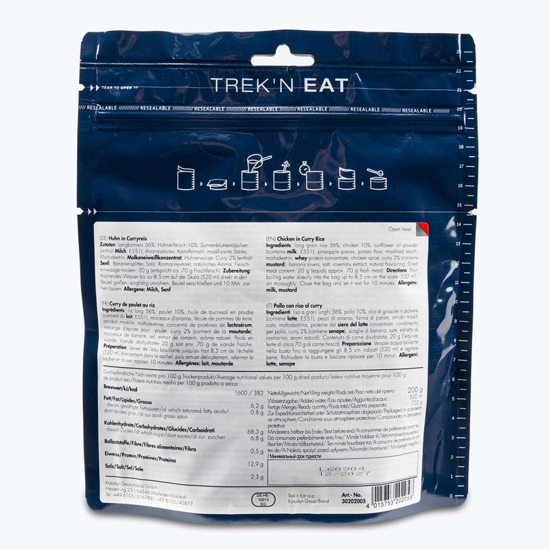 Cibo liofilizzato Trek'n Eat Pollo in salsa di curry con riso 200 g 2