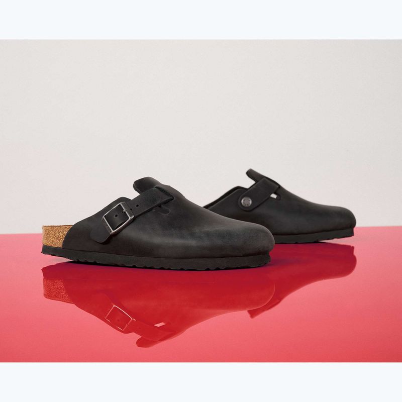 BIRKENSTOCK Boston LEOI infradito nere strette 8