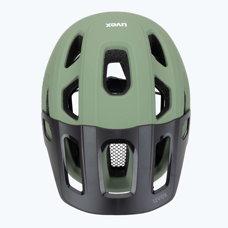 Casco da bici UVEX React MIPS verde muschio/nero opaco 6