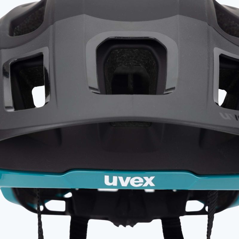 Casco da bici UVEX React nero/teal opaco 7