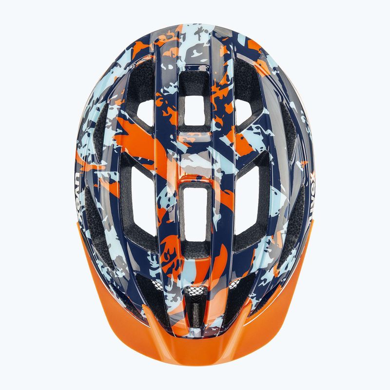 Casco da bici per bambini UVEX Air Wing 2 papaya/bubble blue 11